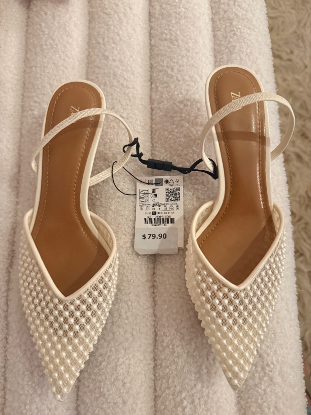 Pearl Slingback Kitten Heels